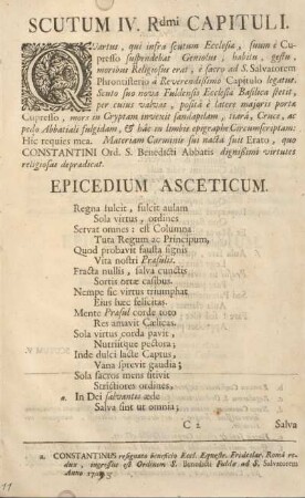 Scutum IV. Rdmi capituli.