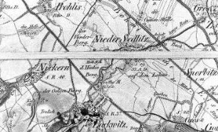 Dresden-Niedersedlitz. Ausschnitt aus: Oberreit, Sect. Dresden, 1821/22