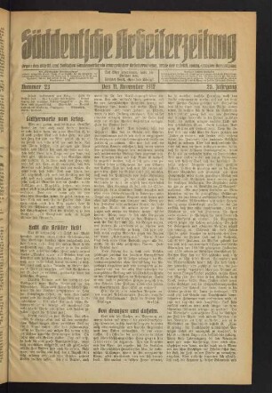 Nr. 23. Den 11. November 1917 - Nr. 25 Den 23. Dezember 1917
