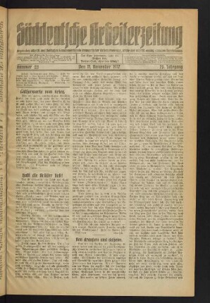 Nr. 23. Den 11. November 1917 - Nr. 25 Den 23. Dezember 1917