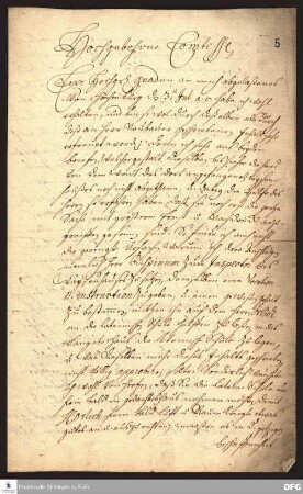 Brief von August Hermann Francke an Wilhelmine Christina von Kirchberg.