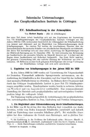 Seismische Untersuchungen des Geophysikalischen Instituts in Göttingen
