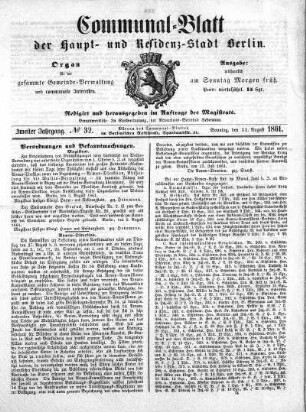 1861,32: No. 32, 11. August 1861