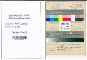 Entnazifizierung Georg Becker , geb. 12.02.1907 (Arbeiter)