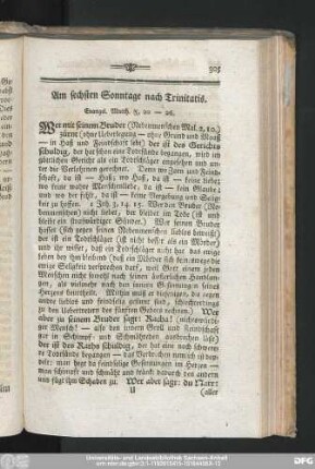 Am sechsten Sonntage nach Trinitatis.