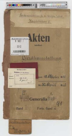 Geräteausstattung: Bd. 1
