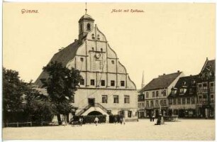 Grimma. Markt mit Rathaus