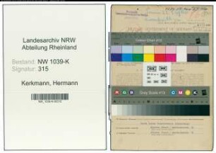 Entnazifizierung Hermann Kerkmann , geb. 11.12.1906 (Angestellter)