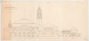 Thiersch, Friedrich von; Frankfurt / Main (Hessen); Festhalle - Längsschnitt