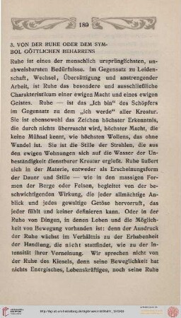 3. Von der Ruhe als Symbol göttlichen Beharrens