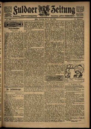 Dritte Ausgabe vom Samstag, den 16. Juli 1904.