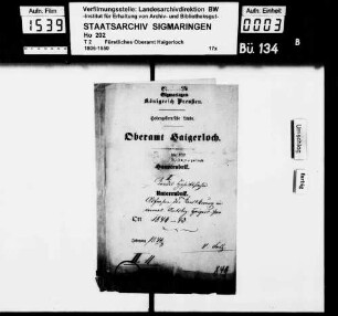 Aufnahme der Bevölkerung 1840 - 1843