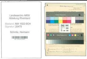 Entnazifizierung Hermann Schmitz , geb. 20.10.1912 (Kaufmaennischer Angestellter)