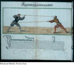 Ain gesichtstoß gogen ainem gemechtstoß, Blatt 196v