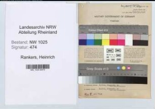 Entnazifizierung Heinrich Rankers , geb. 09.08.1912 (Postassistent)