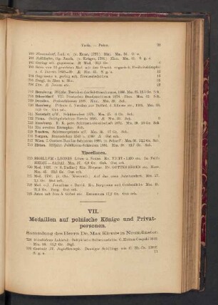 VII. Medaillen auf polinische Könige und Privatpersonen
