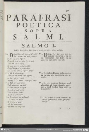 Parafrasi poetica sopra Salmi