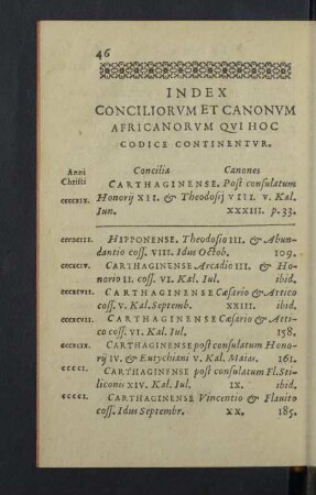 Index Conciliorum et Canonum Africanorum