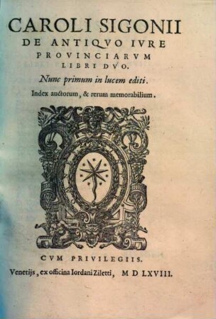 De antiquo jure provinciarum libri duo