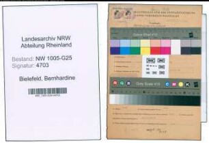 Entnazifizierung Bernhardine Bielefeld , geb. 18.01.1899 (Einzelhaendlerin)