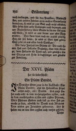 Der XXVI. Psalm [...].