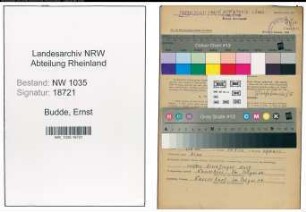 Entnazifizierung Ernst Budde , geb. 29.12.1910 (Steiger)