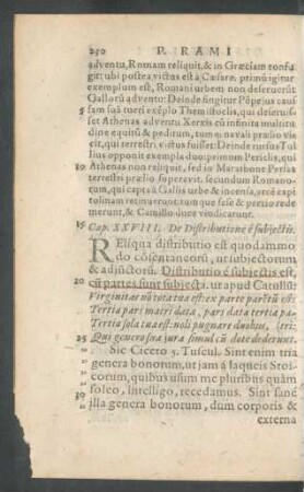 Cap. XXVIII. De Distributione e subiectis.