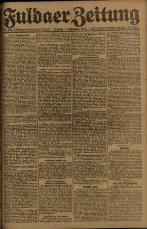 Ausgabe vom Montag, den 01. Dezember 1919.