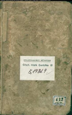 Belege zum Hypothekenbuch ("Scrinium") des Ksp. Valbert Bd. 9
