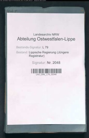 Amtsanwaltschaft Hohenhausen, Band 1
