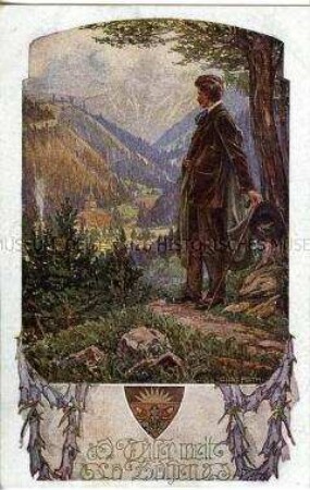Liedillustration, Postkarte des Deutschen Schulvereins, Nr.1044