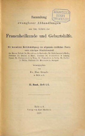 Der gegenwärtige Stand der Lehre vom Deciduoma malignum m. bes. Berücks. d. Diagnose u. Therapie