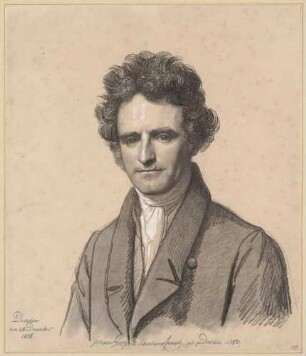 Bildnis Frenzel, Johann Gottlieb Abraham (1782-1855), Kupferstecher, Kunsthistoriker, Direktor des Kupferstich-Kabinetts in Dresden