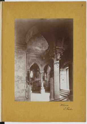 Pauluskirche, Worms: Innenansicht (aus: Skizzen- und Fotoalbum 11)