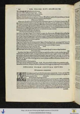 Proverbiorum chiliadis primae centuria VII.