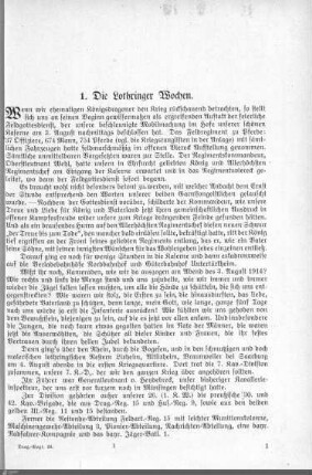 1. Die Lothringer Wochen.