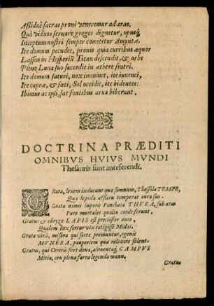Doctrina Praediti Omnibus Huius Mundi Thesauris sunt anteferendi.