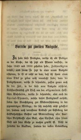 Zeitpredigten auf alle Sonn- und Festtage des Kirchenjahres : nebst einem Cyklus Fastenpredigten, 1