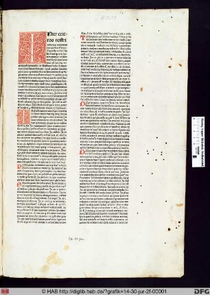 Oben-links: Große ornamentale Initiale I.