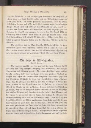Die Lage in Madagaskar