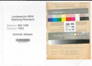 Entnazifizierung Wilhelm Schmidt , geb. 07.08.1886 (Beamter)