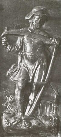 Ofenkachel mit Darstellung eines Schnitters : Ofenkachel mit Schnitter, Anf. 17. Jh.