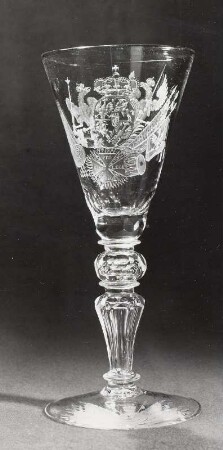 Pokal mit polnisch-sächsischem Wappen