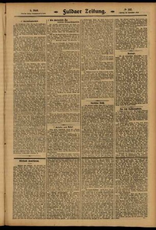 Dritte Ausgabe vom Samstag, den 15. November 1913.