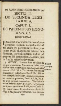 Sectio II. De Secunda Legis Tabula.