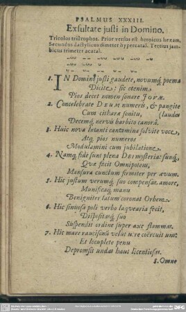 Psalmus XXXIII. Exsultate justi in Domino