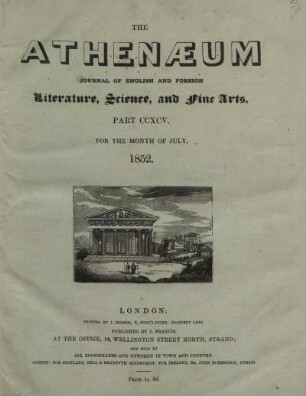 1852,2: The Athenaeum