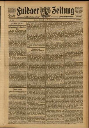 Erste Ausgabe vom Mittwoch, den 13. Dezember 1905.