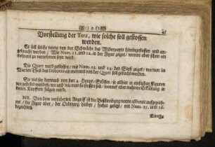 Vorstellung der Terz, wie solche soll gestossen werden