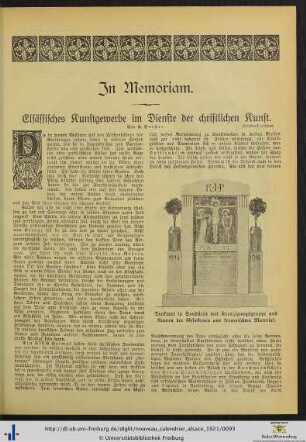 Elsässisches Kunstgewerbe im Dienste der christlichen Kunst.